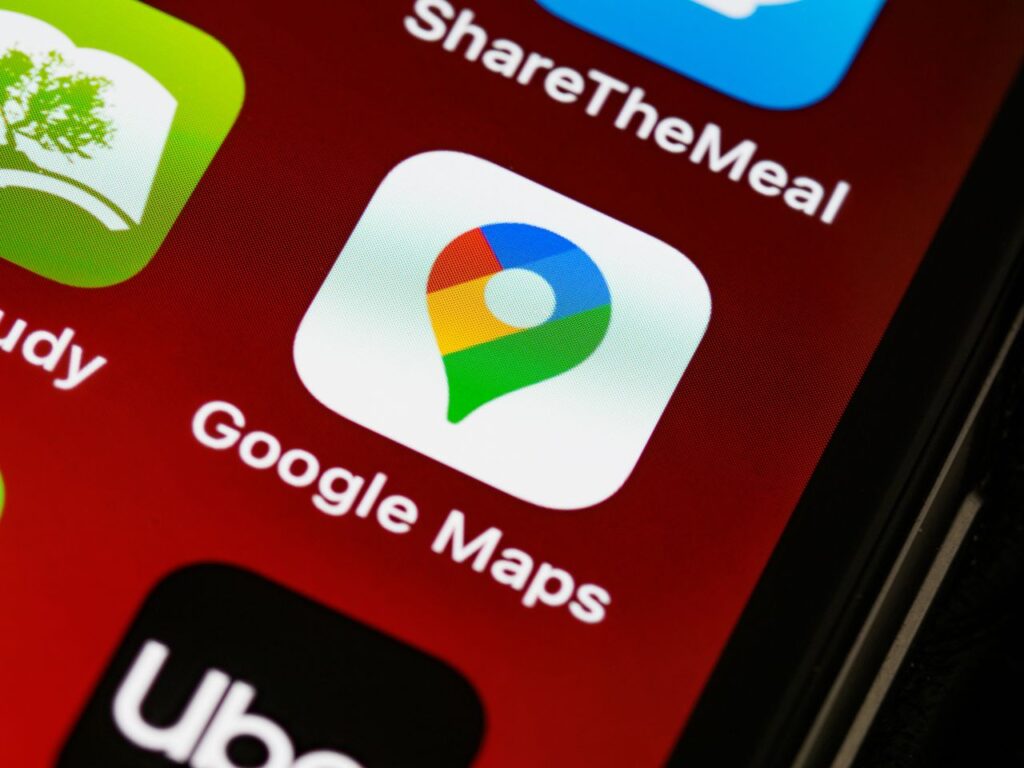 Local SEO search results shown on Google Maps