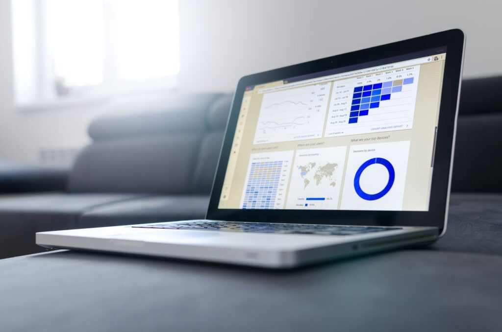 SEO analytics dashboard showing website ranking performance