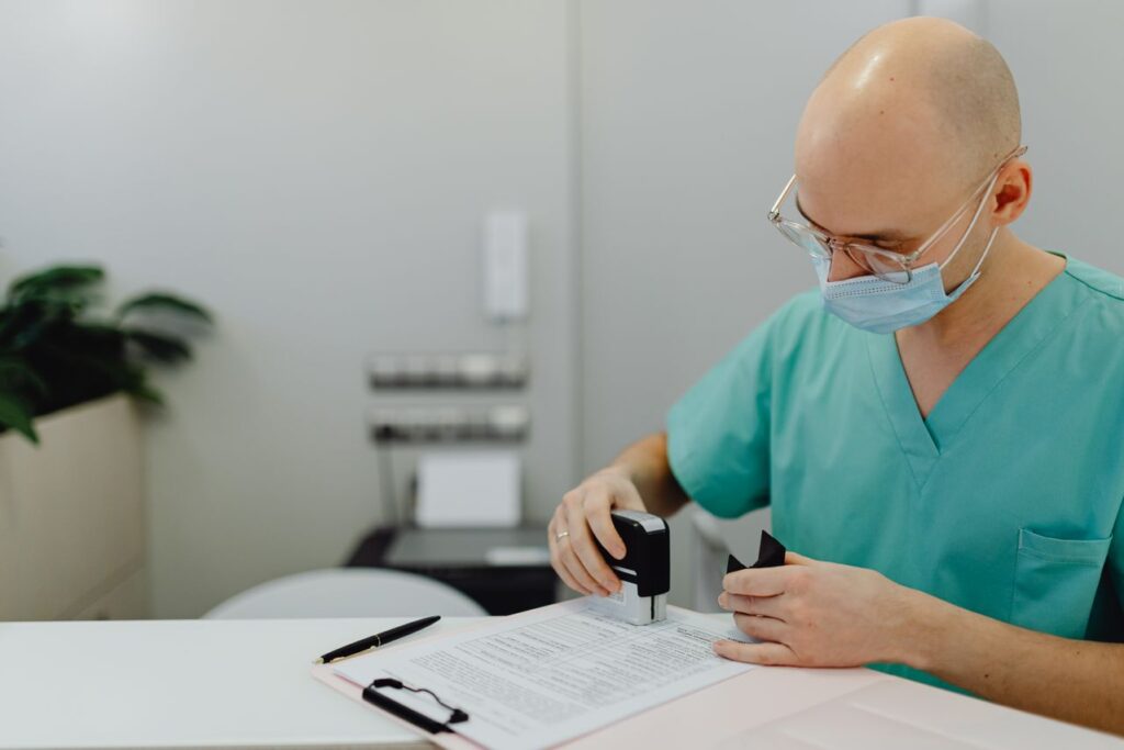 Healthcare staff working on accurate medical billing process