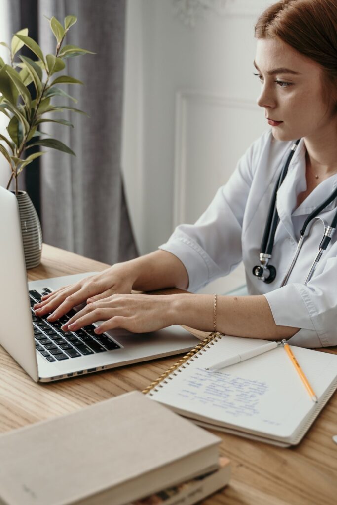 Healthcare provider documenting specialty coding requirements