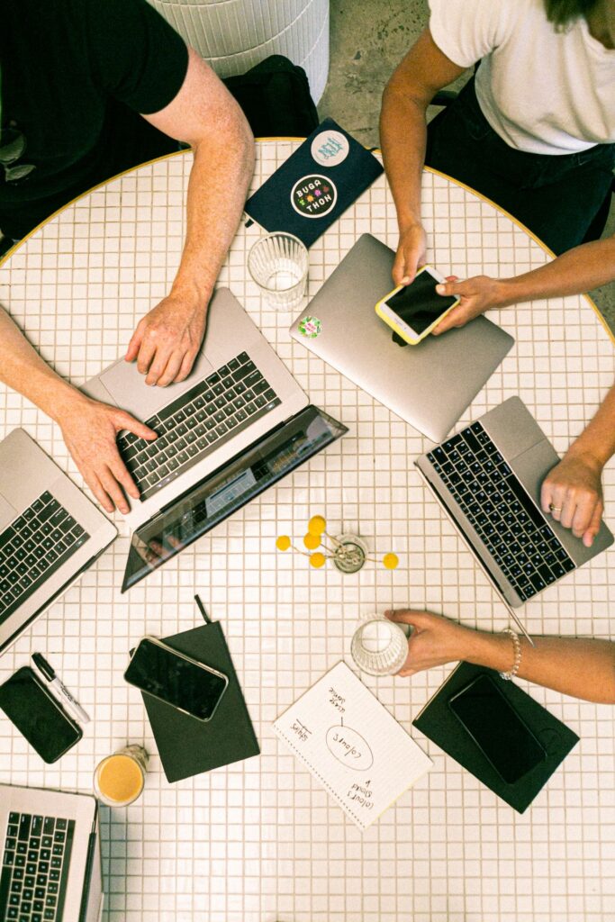Team planning a social media content strategy